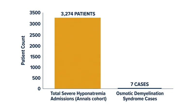 A 2024 cohort study found osmotic demyelination occurred in just 0.2 percent of severe hyponatremia cases.