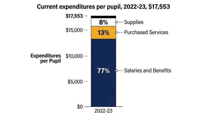 Salaries and employee benefits consume more than three-quarters of all public school operating budgets.