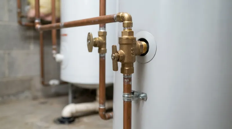 Illustration: The T&P relief valve is a safety device designed to open at 150 psi, preventing the water heater tank from rupturing.