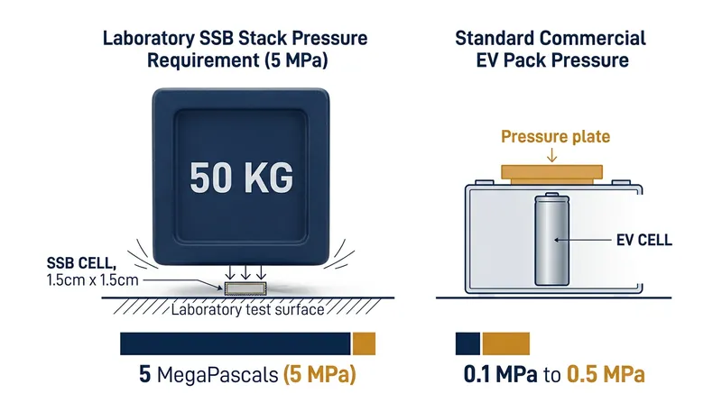 Laboratory tests often rely on massive mechanical pressure to suppress void formation, a solution that is difficult to scale for commercial vehicles.