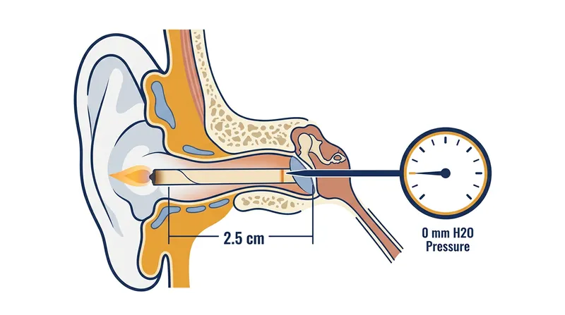 Tympanometric testing confirms that the chimney effect from the flame fails to create any negative pressure inside the closed system of the ear canal.