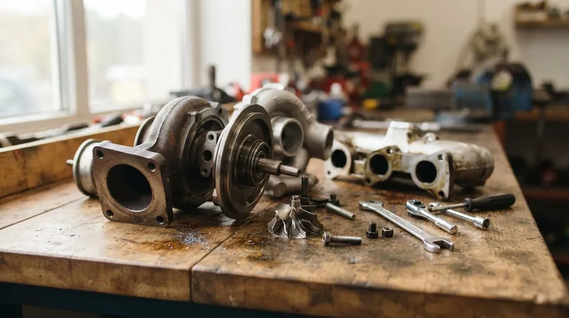 Illustration: A compromised turbocharger seal allows pressurized engine oil to leak directly into the intake tract.