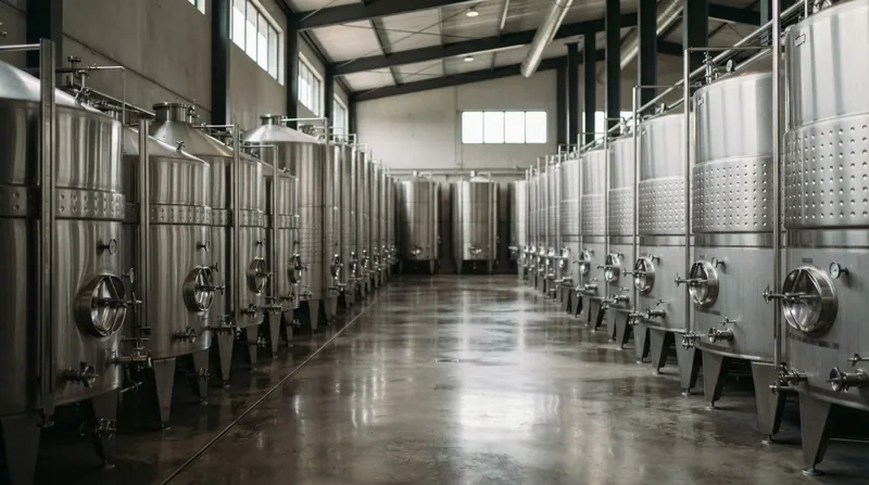 Illustration: Commercial wineries use jacketed stainless steel tanks to drop wine temperatures to 35°F, forcing the crystals to precipitate before bottling.