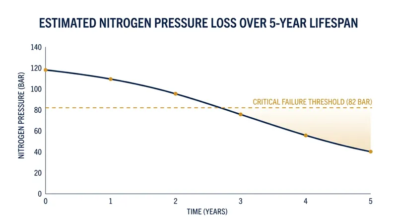 Once internal pressure drops below the critical threshold, the cylinder can no longer support an adult's weight.