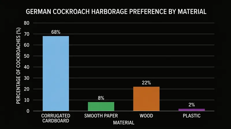 Insects strongly prefer the narrow, low-light channels created by corrugated fluting over flat surfaces.
