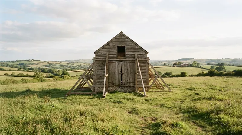 Illustration: The 'barn facade' thought experiment proved that even flawless visual evidence cannot defeat environmental luck.