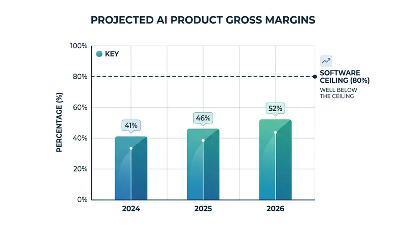 While AI margins have improved since 2024, they remain structurally capped near 50 percent.