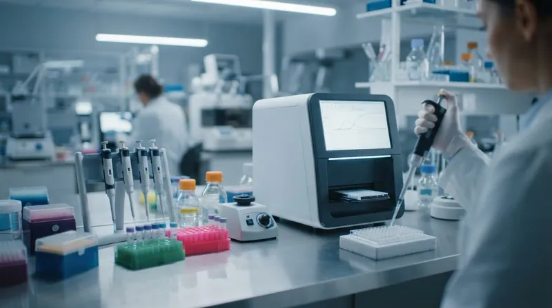 Illustration: Researchers sequence the mature cells to read the accumulated genetic edits and reconstruct the developmental timeline.