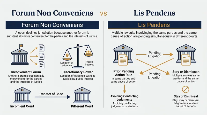How common law and civil law systems manage overlapping jurisdiction.