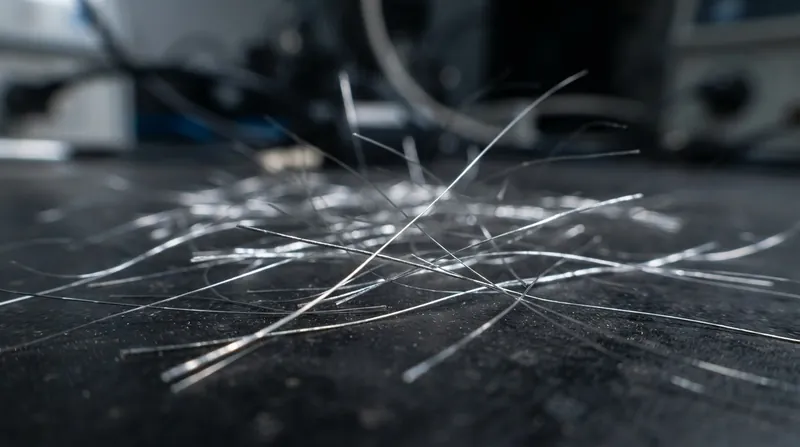 Illustration: Modern chaff consists of millions of microscopic, aluminum-coated glass fibers.
