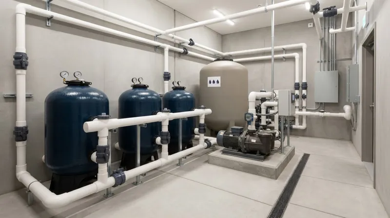 Illustration: Modern balance tanks are often constructed from prefabricated polypropylene to resist bacterial growth and simplify cleaning.