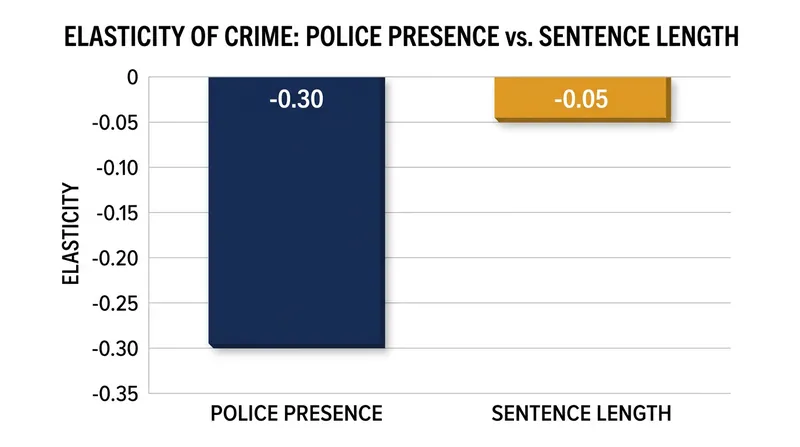 Certainty of apprehension provides a deterrence multiplier six times greater than sentence severity.