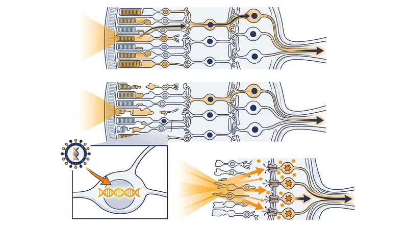 The gene therapy retrofits surviving retinal ganglion cells, giving them a new ability to sense light.