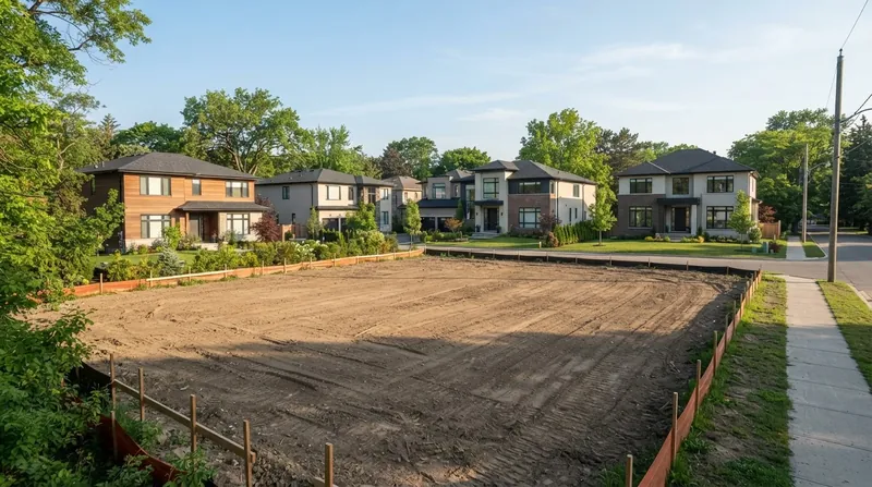 Illustration: Restrictive zoning laws artificially cap the supply of buildable dirt, driving up the per-acre premium.