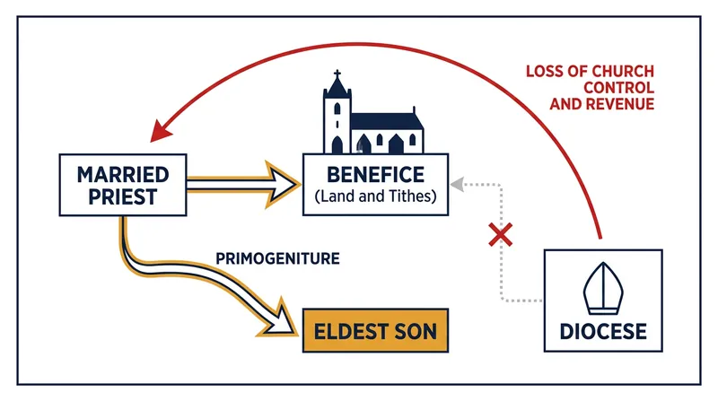 Before the Lateran Councils, the hereditary priesthood kept parish wealth within individual families.