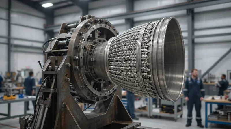 Illustration: Asymmetric flow separation can generate tens of thousands of pounds of lateral force, easily snapping heavy gimbal bolts and rupturing coolant lines.