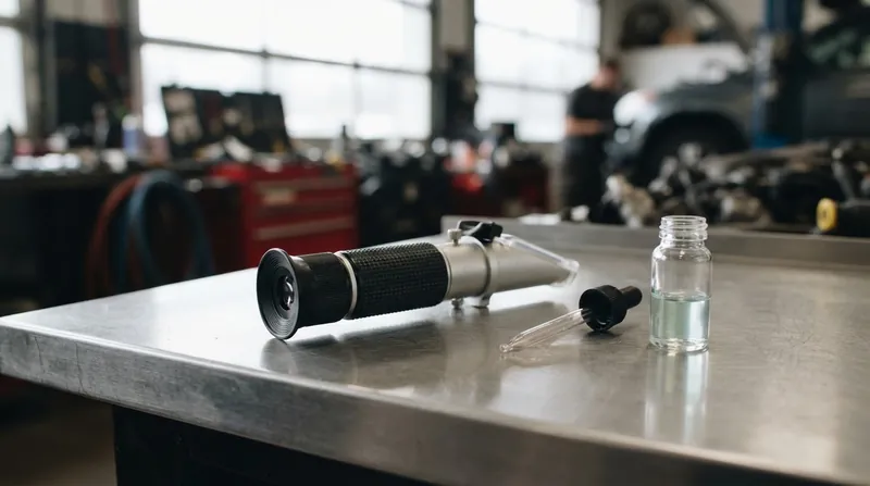 Illustration: Fleet managers use refractometers to verify that stored DEF remains within the strict ISO 22241 concentration limits.