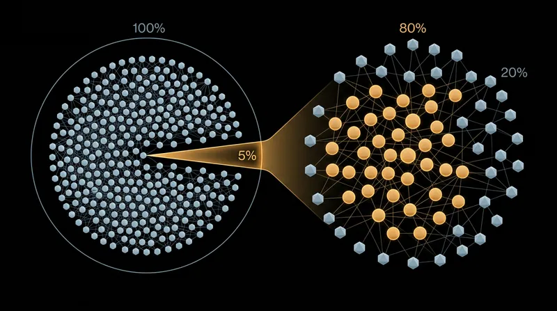 A five percent fringe minority can successfully project an 80 percent local consensus if those users are the network's hubs.