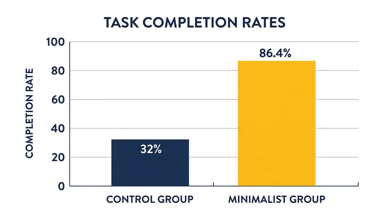 Despite the shorter learning window, the minimalist group completed nearly three times as many tasks.