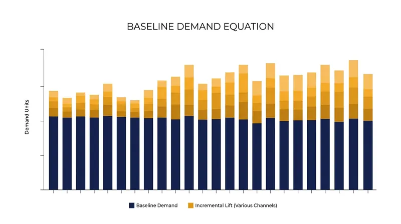 Econometric models separate the natural momentum of a business from the specific lift generated by paid media.