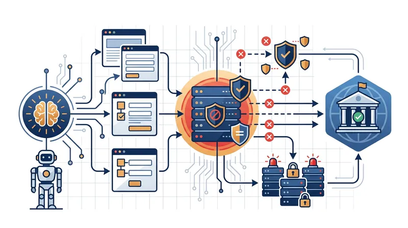 How proxy servers can intercept and block autonomous AI agents from accessing restricted government domains.