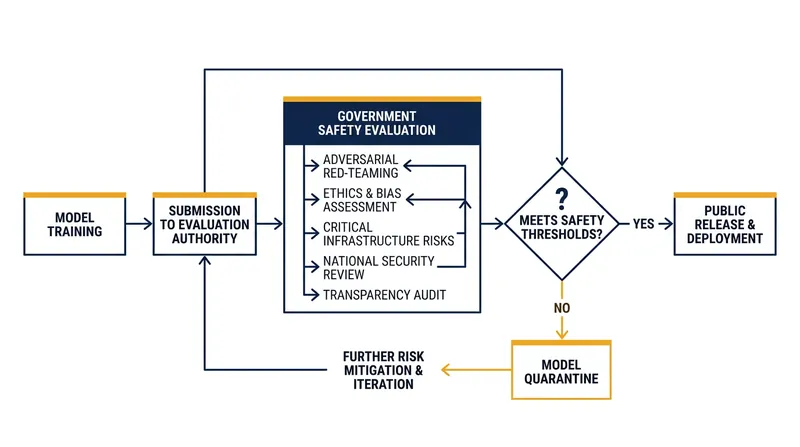 Under proposed binding rules, frontier models would face mandatory state evaluations before public deployment.