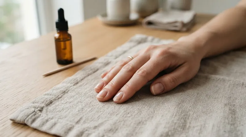 Illustration: Gentle cuticle care prevents the mechanical shockwaves that damage the underlying matrix.