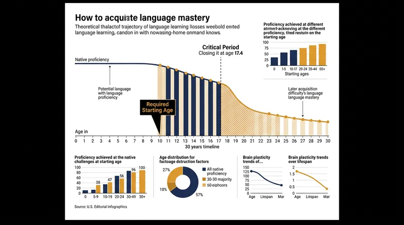 Starting by age 10 provides the necessary years of peak plasticity to front-load the 30-year mastery curve.