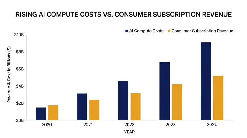 Consumer AI platforms have struggled to offset massive compute costs without hyperscaler backing.