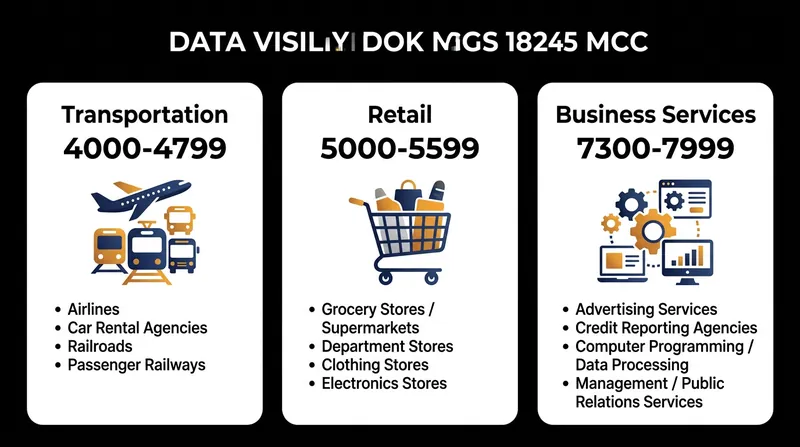 The ISO 18245 standard divides the global economy into broad numerical ranges.