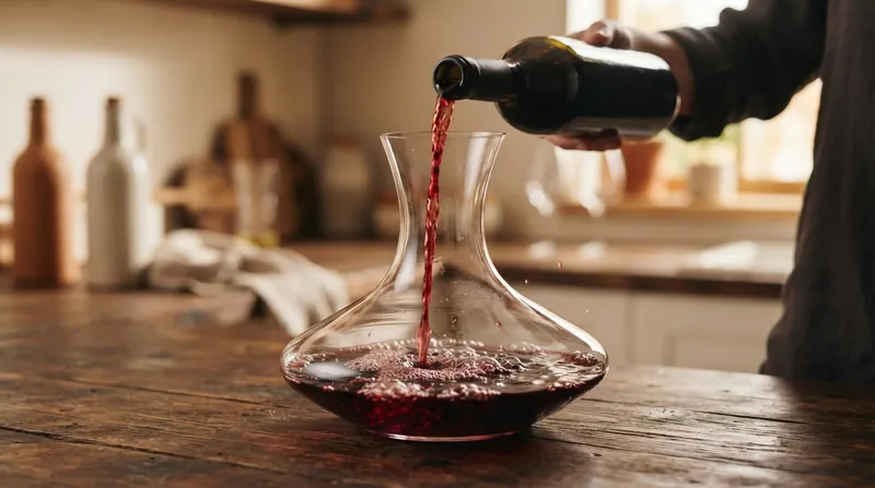 Illustration: Pouring wine creates turbulent flow, introducing thousands of times more oxygen than leaving the bottle open.