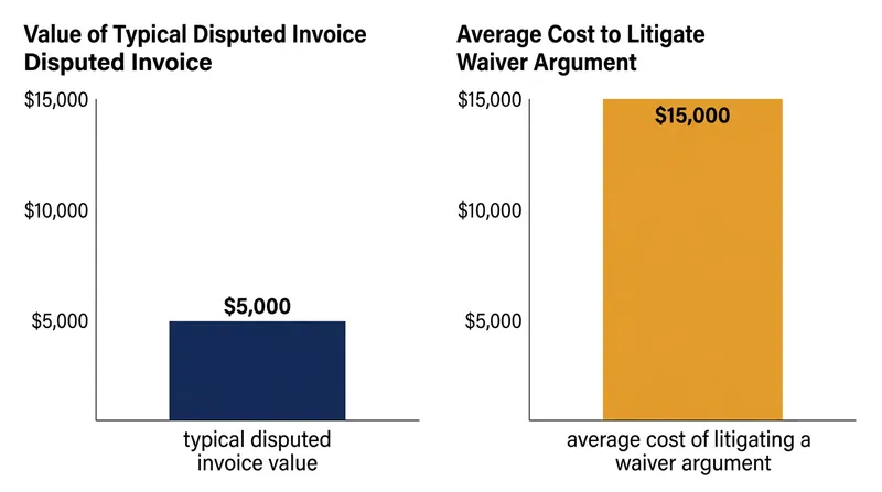 The cost of litigating a verbal agreement usually exceeds the value of the disputed invoice.