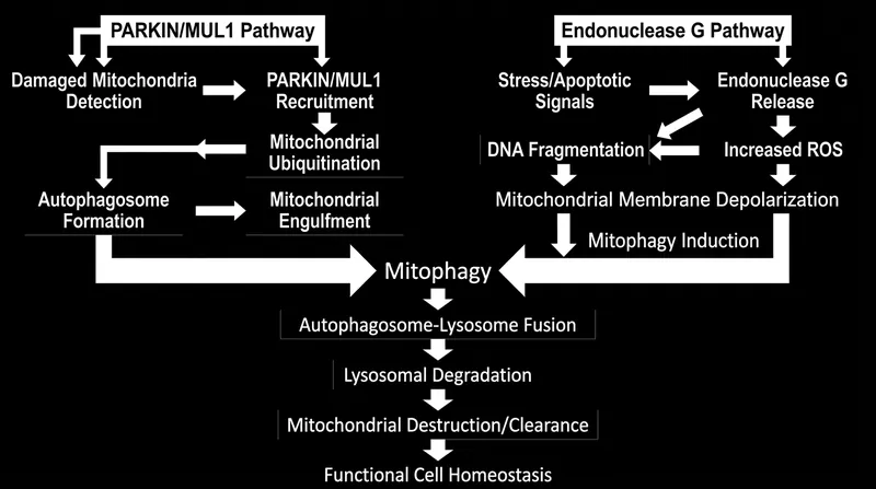 Multiple genetic pathways act redundantly to ensure no paternal mitochondrial DNA escapes degradation.