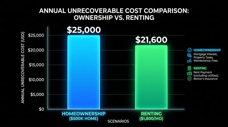 On a $500,000 property, a homeowner effectively throws away $25,000 every year just to maintain their position.