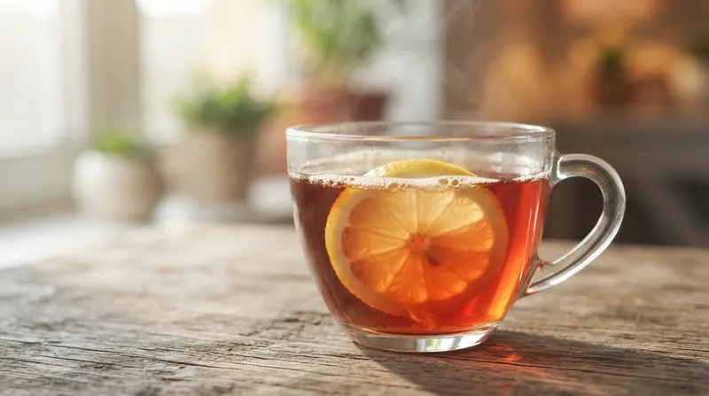 Illustration: Citric acid binds to calcium ions, breaking the film apart and lightening the tea's color.