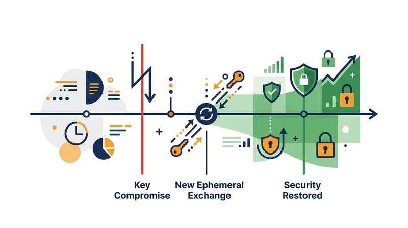 Post-compromise security ensures that a session automatically heals itself after a temporary key theft.