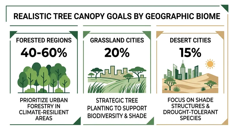 While 40 percent is the thermodynamic threshold for cooling, arid cities must set lower ecological targets.