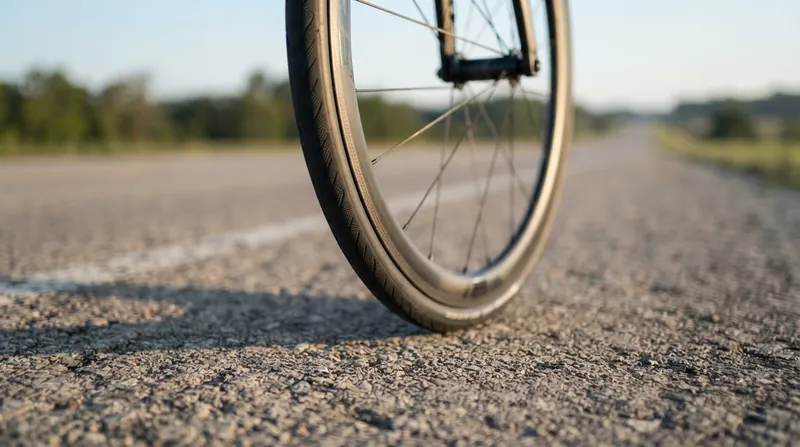 Illustration: On real-world roads, the ability to run lower pressures without risking punctures makes wide tires significantly faster.
