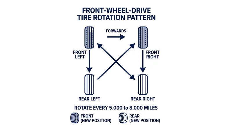 Regular tire rotations prevent the front axle from wearing down significantly faster than the rear.