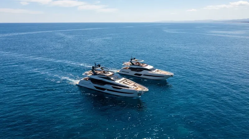 Illustration: For groups larger than 12, booking two standard yachts to cruise in tandem is often more practical than finding a certified passenger yacht.