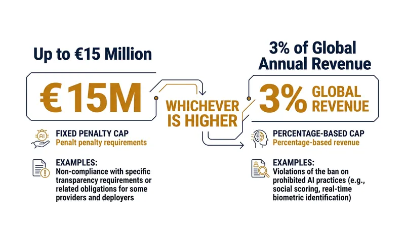 The financial penalties established by the EU AI Act for non-compliance.