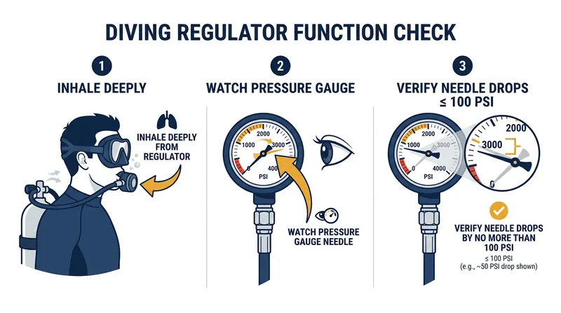 The dynamic gauge test forces the system to draw air under load, instantly revealing a closed or restricted valve.