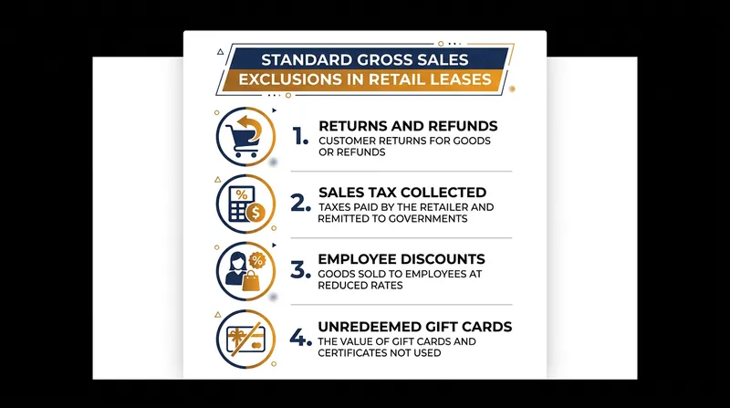 Strictly defining gross sales prevents a tenant from hitting their breakpoint on non-revenue transactions.