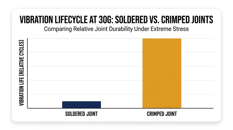 In high-vibration environments, properly crimped connections significantly outlast soldered joints.