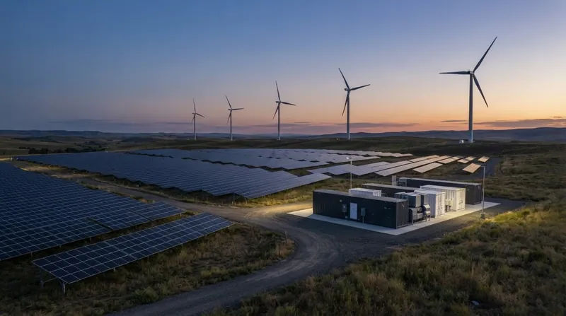 Illustration: Achieving hourly matching requires investing in a blended portfolio of wind, solar, and long-duration energy storage.