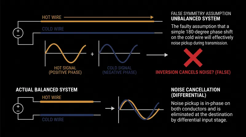 The traditional assumption that inverted signal voltages cancel noise was mathematically disproven.