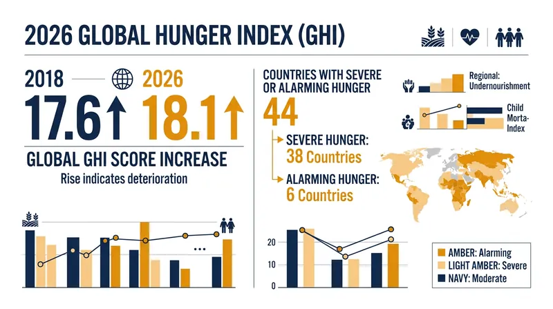 The global hunger score has risen to 18.1, interrupting nearly two decades of steady decline.