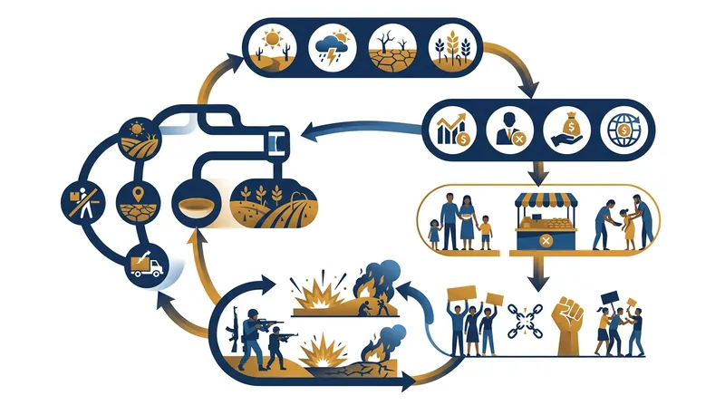Food insecurity and political instability operate in a continuous feedback loop.