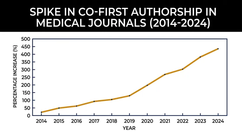 Medical journals have seen a massive inflation in co-first authorship to accommodate complex collaborations.