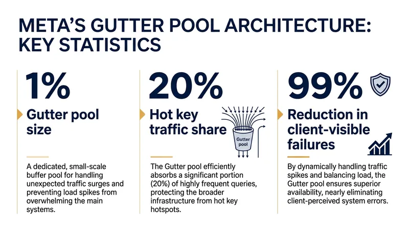 Dedicating just one percent of the cluster to the Gutter pool reduces client-visible failures by 99 percent.